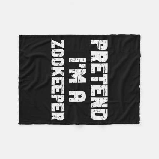 Halloween Pretend I'm A Zookeeper Costume Lazy Zoo Fleece Deken (Voorkant (Horizontaal))