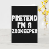 Halloween Pretend I'm A Zookeeper Costume Lazy Zoo Kaart (Gele Bloem)