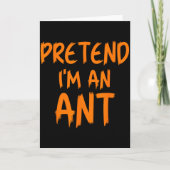 Halloween Pretend I'm An Ant Costume Funny Lazy Ki Kaart (Voorkant)