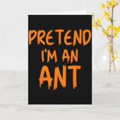 Halloween Pretend I'm An Ant Costume Funny Lazy Ki Kaart (Gele Bloem)