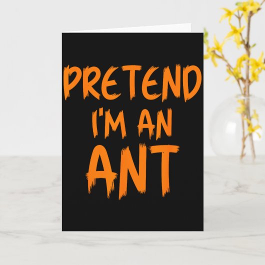 Halloween Pretend I'm An Ant Costume Funny Lazy Ki Kaart (Gele Bloem)