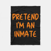 Halloween Pretend I'm An Inmate Costume Lazy Kids Fleece Deken (Voorkant)