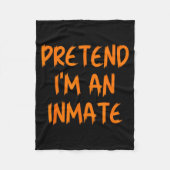 Halloween Pretend I'm An Inmate Costume Lazy Kids Fleece Deken (Voorkant)