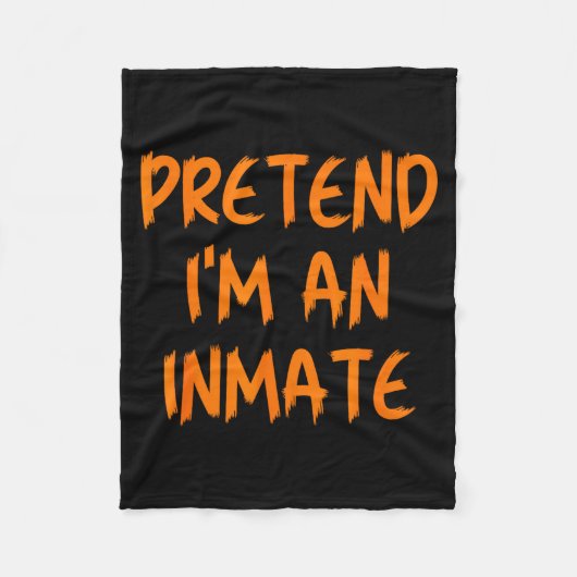Halloween Pretend I'm An Inmate Costume Lazy Kids Fleece Deken (Voorkant)