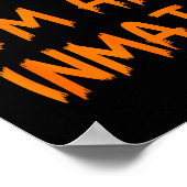 Halloween Pretend I'm An Inmate Costume Lazy Kids Poster (Hoek)