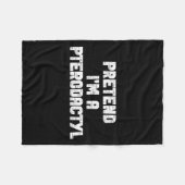 Halloween Pretend I'm Pterodactyl Costume Lazy Din Fleece Deken (Voorkant (Horizontaal))