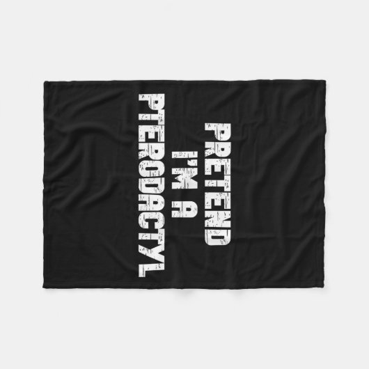 Halloween Pretend I'm Pterodactyl Costume Lazy Din Fleece Deken (Voorkant (Horizontaal))