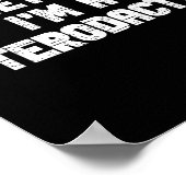 Halloween Pretend I'm Pterodactyl Costume Lazy Din Poster (Hoek)