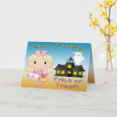 Halloween Princess Wenskaart Kaart (Gele Bloem)