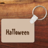 Halloween Print Naam tekst Sleutels Sleutelhangers (Voorkant)