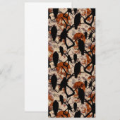 Halloween print van de schedel en de kraai kaart (Voorkant / Achterkant)