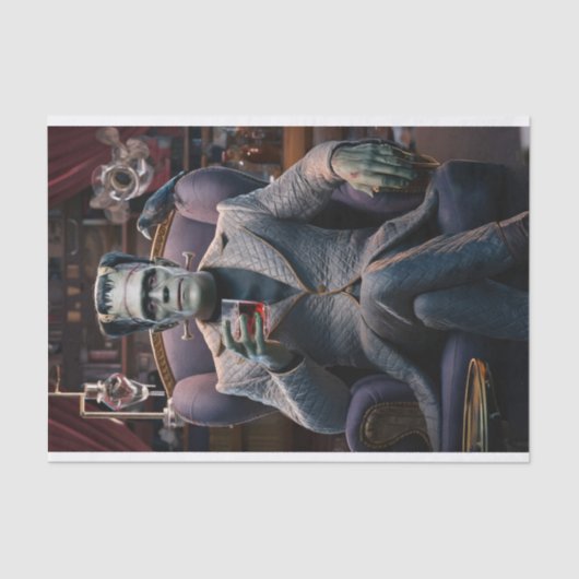 Halloween profiel Pic, Frankenstein Monster Tissuepapier (Voorkant)