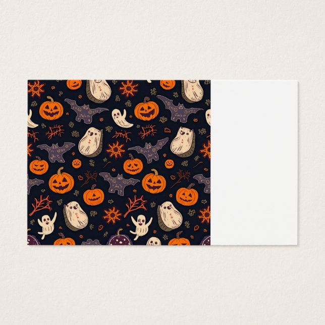 Halloween profielkaart visitekaartje (Achterkant)