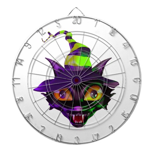 Halloween ProfilesInk Dart Board/Spooky Cat Dartbord (Voorkant)