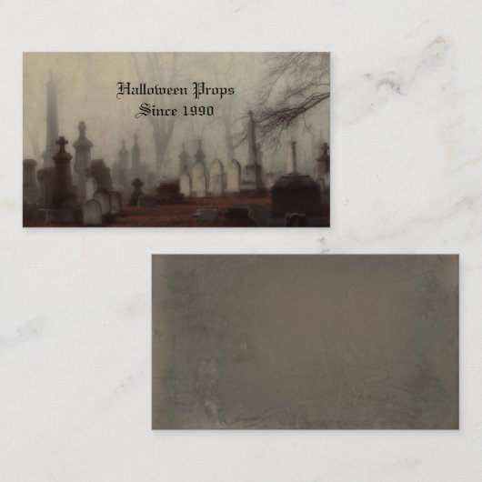 Halloween Props Visitekaartje (Voorkant / Achterkant)