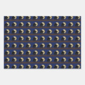 Halloween Prowling Black Cat op een Volle Maan Inpakpapier Vel (Voorkant 2)