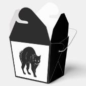 Halloween Prowling Black Cat Silhouette Tekening Bedankdoosjes (Geopend)