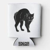 Halloween Prowling Black Cat Silhouette Tekening Blikjeskoeler (Voorkant)