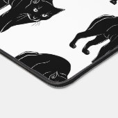 Halloween Prowling Black Cat Silhouette Tekening Bureaumat (Hoek)