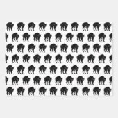 Halloween Prowling Black Cat Silhouette Tekening Inpakpapier Vel (Voorkant)