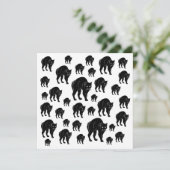 Halloween Prowling Black Cat Silhouette Tekening Kaart (Staand voorkant)