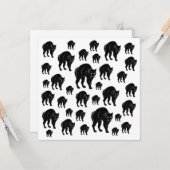 Halloween Prowling Black Cat Silhouette Tekening Kaart (Voorkant / Achterkant in situ)