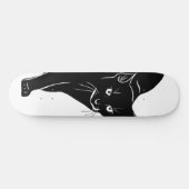 Halloween Prowling Black Cat Silhouette Tekening Persoonlijk Skateboard (Horizontaal)