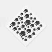 Halloween Prowling Black Cat Silhouette Tekening Servet (Hoek)