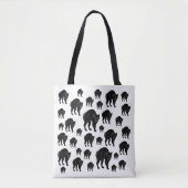 Halloween Prowling Black Cat Silhouette Tekening Tote Bag (Voorkant)