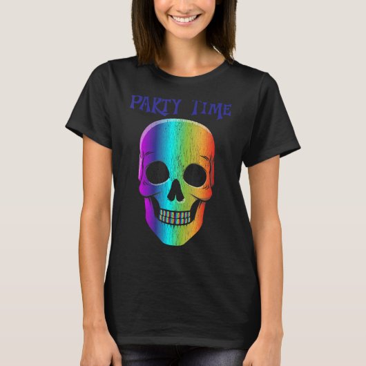 Halloween Psychedelic skull mask Halloween stuum T-shirt (Voorkant)