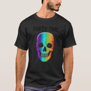 Halloween Psychedelic skull mask Halloween stuum T-shirt
