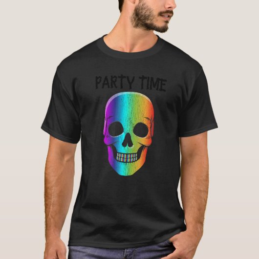 Halloween Psychedelic skull mask Halloween stuum T-shirt (Voorkant)