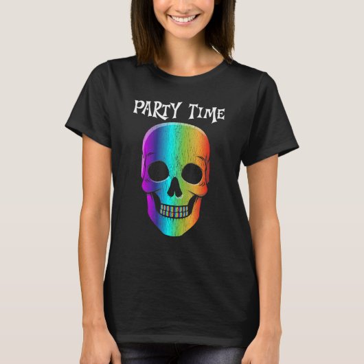 Halloween Psychedelic skull mask Halloween stuum T-shirt (Voorkant)