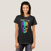 Halloween Psychedelic skull mask Halloween stuum T-shirt (Voorkant volledig)