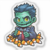 Halloween Psychofriends Schattigee Frankenstein Ca Sticker (Voorkant)