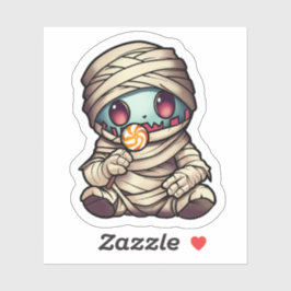 Halloween Psychofriends Schattigee Mummy Cartoon Sticker