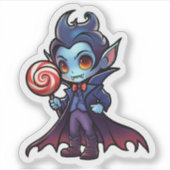 Halloween Psychofriends Schattigee Vampire Cartoon Sticker (Voorkant)