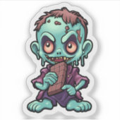 Halloween Psychofriends Schattigee Zombie Cartoon Sticker (Voorkant)