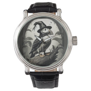 Halloween Puffin Bird Horloge