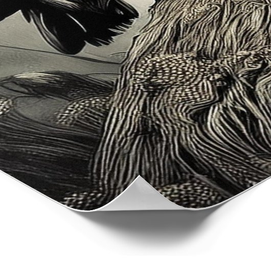 Halloween Puffin Bird Poster (Hoek)