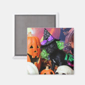 Halloween - Pug - Daisy Mae Magneet (Voorkant / Achterkant)