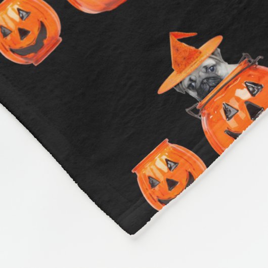 Halloween Pug Dog Fleece deken (Hoek)
