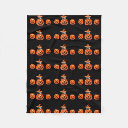 Halloween Pug Dog Fleece deken (Voorkant)