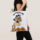 Halloween Pug Dog Tote Bag (Dichtbij)