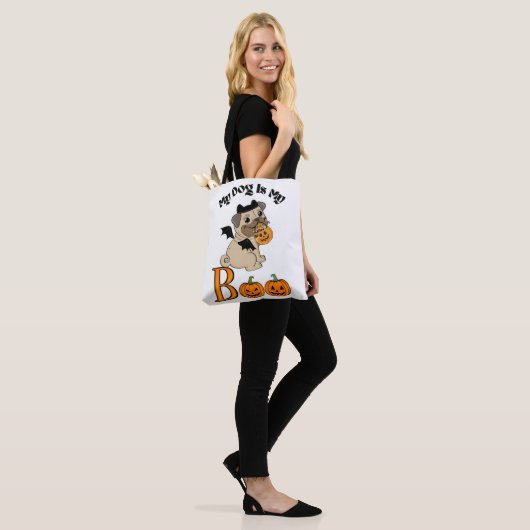 Halloween Pug Dog Tote Bag (Op model)