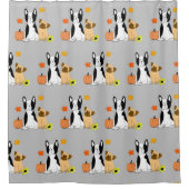 Halloween pug en boston doodsgordijn douchegordijn (Voorkant)