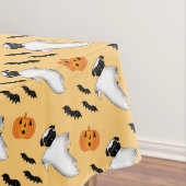 Halloween Pug Ghost Schattige Pompoen Vleermuizen  Tafelkleed (Voorbeeld)