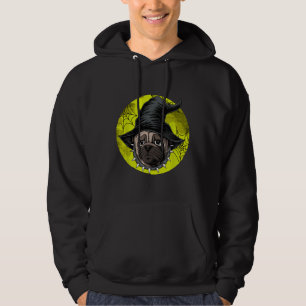 Halloween Pug Hondenliefhebbers Pumpkin Grunge Jac Hoodie
