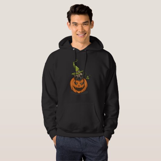 Halloween Pug Hoodie (Voorkant volledig)