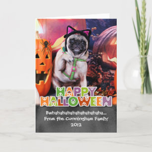 Halloween - Pug - Lelie Lou Kaart